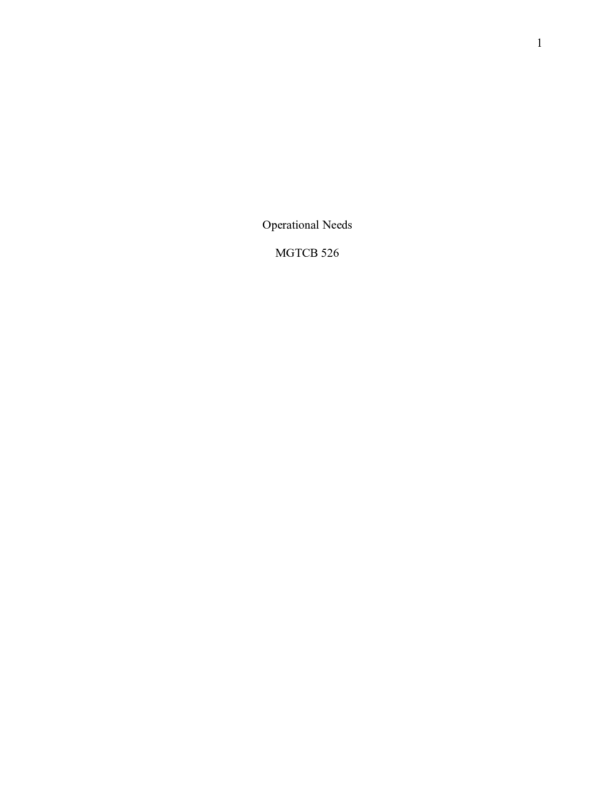 Preview image of MGTCB_526_Comp_2_Proposal.docx    Operational Needs  MGTCB 526  Operational Needs  Abercr document